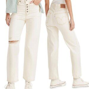 Levi's Snap Ribcage Straight Ankle Jeans